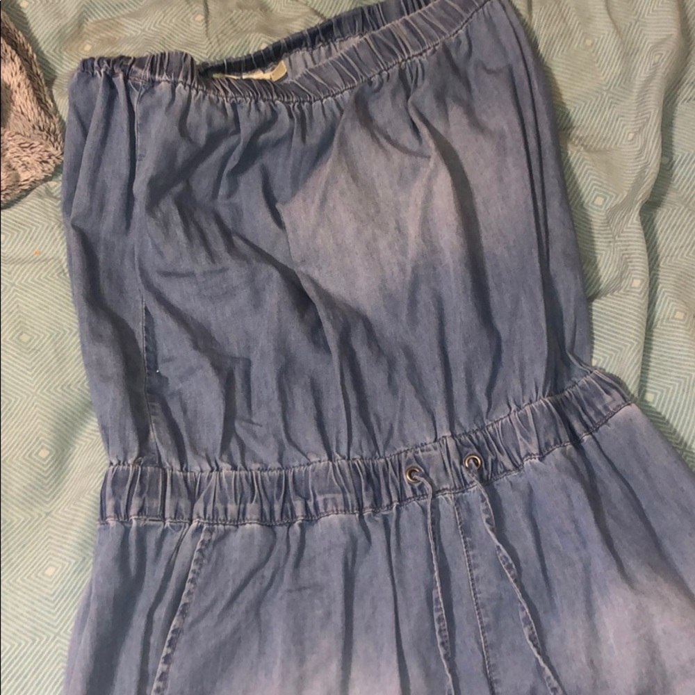 Strapless romper